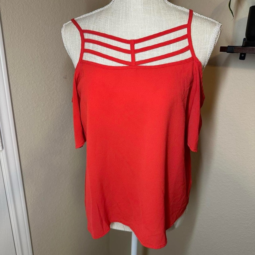 Women's Red Strappy Top